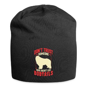 Bobtail do not trust Old English Shepherd - Jersey Beanie - black - Front