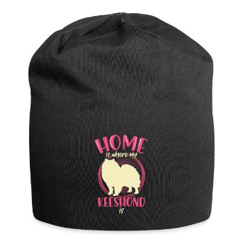 Wolfsspitz is my home German Spitz - Jersey Beanie - black - Front