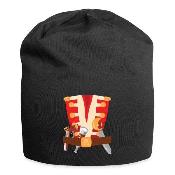 Piraten Kostüm Pirat Seeräuber - Jersey-Beanie - Schwarz - Vorne