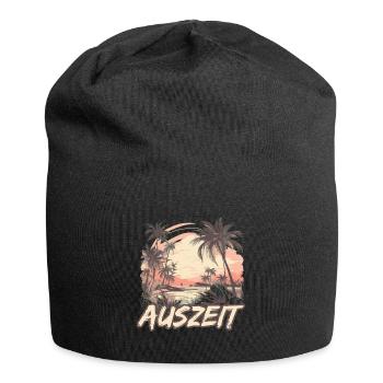 Auszeit Urlaub Hängematte Strand - Jersey-Beanie - Schwarz - Vorne