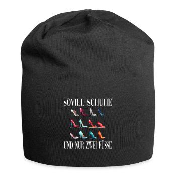 Soviel Schuhe Und Nur Zwei Füsse - Jersey-Beanie - Schwarz - Vorne