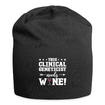 This Clinical Geneticist Needs Wine Genetic - Jersey Beanie - black - Front