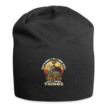 Jardinier Plante de jardin Rétro Farmers Vintage - Bonnet en jersey - noir - Devant