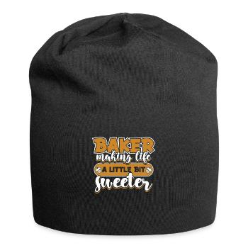 Baker Making Life Little Bit Sweeter Bakery - Jersey Beanie - black - Front