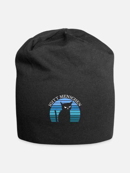 Igitt Menschen Katze - Jersey-Beanie - Schwarz