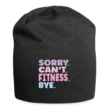 Sorry Can't Fitness Bye Funny Fitness - Jersey Beanie - black - Front