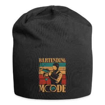 Bartending Mode On Barmann Bartender Mixologist - Jersey-Beanie - Schwarz - Vorne