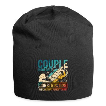 Construction Construction Site Construction Worker Building Family Roof - Jersey Beanie - black - Front