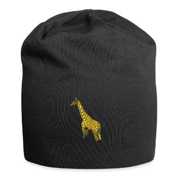 Giraffe Safari Afrika Zoo - Jersey-Beanie - Schwarz - Vorne
