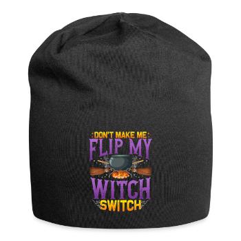 Don't make me Flip my Witch Switch - Halloween - Jersey Beanie - black - Front