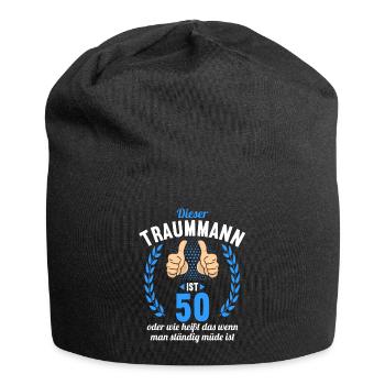 Dieser Traummann ist 50 Jahre 50 Geburtstag - Jersey-Beanie - Schwarz - Vorne