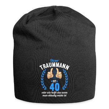 Dieser Traummann ist 40 Jahre 40 Geburtstag - Jersey-Beanie - Schwarz - Vorne