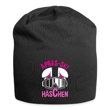 Apres-Ski Häschen Apres-Ski Bunny Apres-Ski Haserl - Jersey-Beanie - Schwarz - Vorne