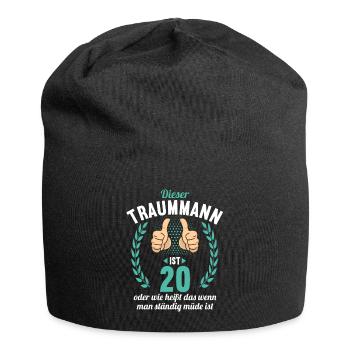 Dieser Traummann ist 20 Jahre 20 Geburtstag - Jersey-Beanie - Schwarz - Vorne
