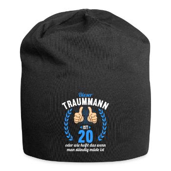 Dieser Traummann ist 20 Jahre 20 Geburtstag - Jersey-Beanie - Schwarz - Vorne