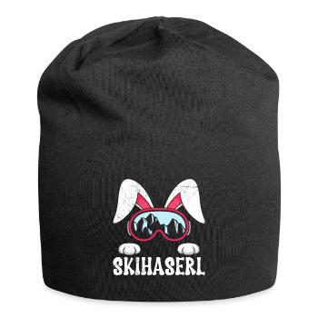 Skihaserl Skihasen Shirt Skihasen Apres Party - Jersey-Beanie - Schwarz - Vorne