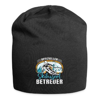 Offizieller Skihaserl Betreuer Skihasen Pisten - Jersey-Beanie - Schwarz - Vorne