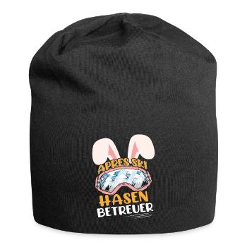 Apres-Ski Hasen Betreuer Skihaserl Skihase - Jersey-Beanie - Schwarz - Vorne