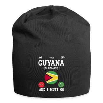 Guyana Flag Guyanese Guyana - Jersey Beanie - black - Front