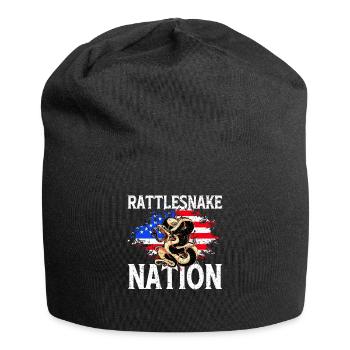 Rattlesnake Nation USA Flag Amphibian Gift - Jersey Beanie - black - Front