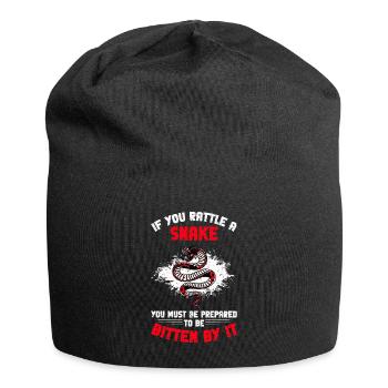 Rattle A Snake Rattlesnake Snake Gift - Bonnet en jersey - noir - Devant