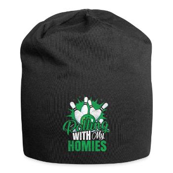 Rouler avec mon cadeau Homies Retro Bowling - Bonnet en jersey - noir - Devant