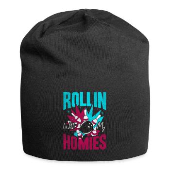 Rollin avec mon cadeau Homies Retro Bowling - Bonnet en jersey - noir - Devant
