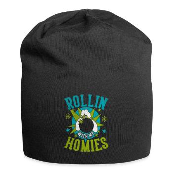 Rollin avec mon cadeau Homies Retro Bowling - Bonnet en jersey - noir - Devant