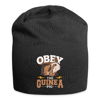 Cochon d’Inde Obéir à l’amoureux des animaux du cochon d’Inde Cavy - Bonnet en jersey - noir - Devant