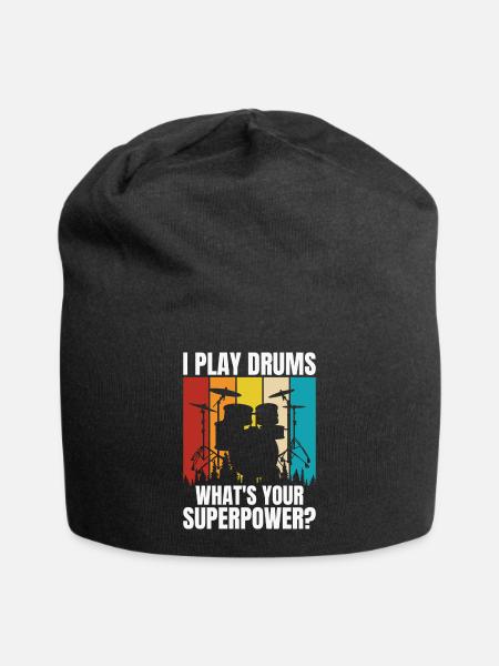 Batterie Batteur Batteur - Bonnet en jersey - noir