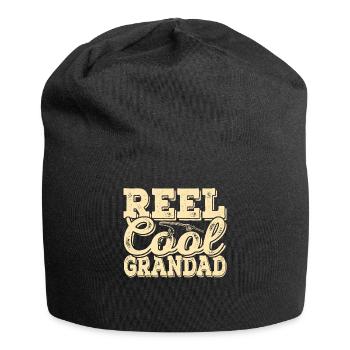 Angler Angeln Fischen Opa - Jersey-Beanie - Schwarz - Vorne