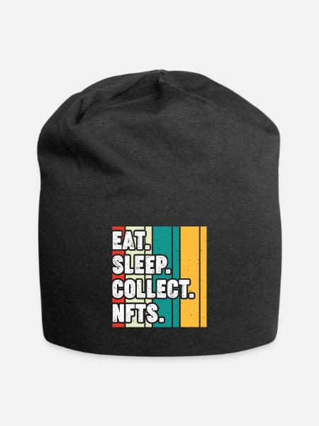 NFT - Jersey-Beanie - Schwarz