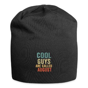 Cool guys are called august - Jersey-Beanie - Schwarz - Vorne
