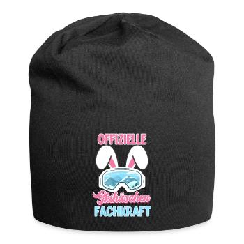 Spécialiste officiel du lapin de ski oreilles de lapin femme - Bonnet en jersey - noir - Devant