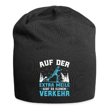 Ski Touring Auf der Extra Meile kein Verkehr - Jersey-Beanie - Schwarz - Vorne