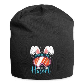 Official Apres-Ski Haserl Skihasen Skifahren - Jersey-Beanie - Schwarz - Vorne