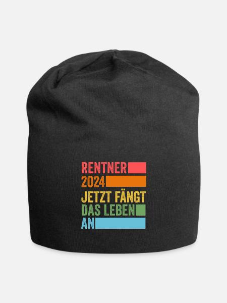 Rentner 2024 Pension Ruhestand Rente - Jersey-Beanie - Schwarz