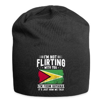 Guyana Flag Guyanais Guyanais - Bonnet en jersey - noir - Devant
