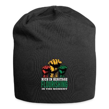 Riche en patrimoine florissant dans l’instant Hommes - Bonnet en jersey - noir - Devant