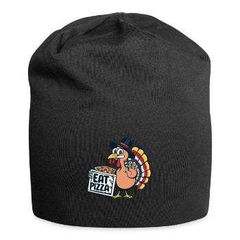 Thanksgiving Outfit - Funny autumn Happy Turkey - Jersey Beanie - black - Front