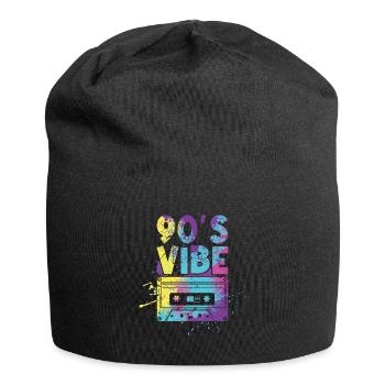 Vibe 90er Karneval 90 Retro Party Jahr 1990 Batiken - Jersey-Beanie - Schwarz - Vorne