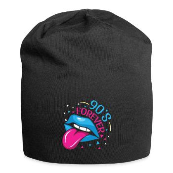 Vibe 90s Forever Carnival 90 Retro Party Jahr 1990 - Jersey-Beanie - Schwarz - Vorne