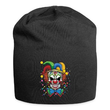 Dia De Los Muertos Creepy Clown Face Carnival - Jersey Beanie - black - Front