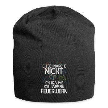 Ich Träume Ich Wäre Ein Feuerwerk - Jersey-Beanie - Schwarz - Vorne