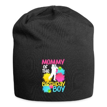 Mama des Geburtstagskindes Paintball Passende - Jersey-Beanie - Schwarz - Vorne