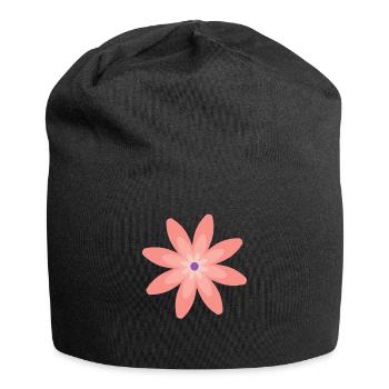 Rosane Blume - Jersey-Beanie - Schwarz - Vorne