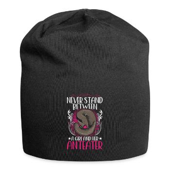Girl and her anteater ant-eater - Jersey Beanie - black - Front
