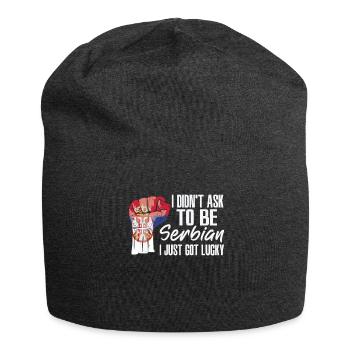 Fierté serbe Drapeau serbe cultivé - Bonnet en jersey - charbon - Devant