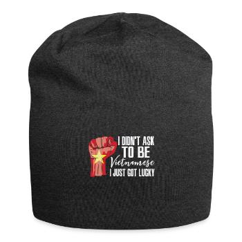 Vietnamesischer Stolz Vietnamesische Flagge - Jersey-Beanie - Anthrazit - Vorne