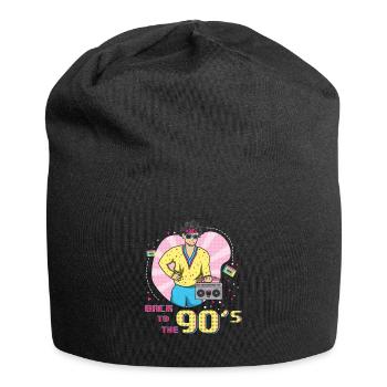 90er Jahre Musik Cool 90 Retro Party Jahr 1990 - Jersey-Beanie - Schwarz - Vorne